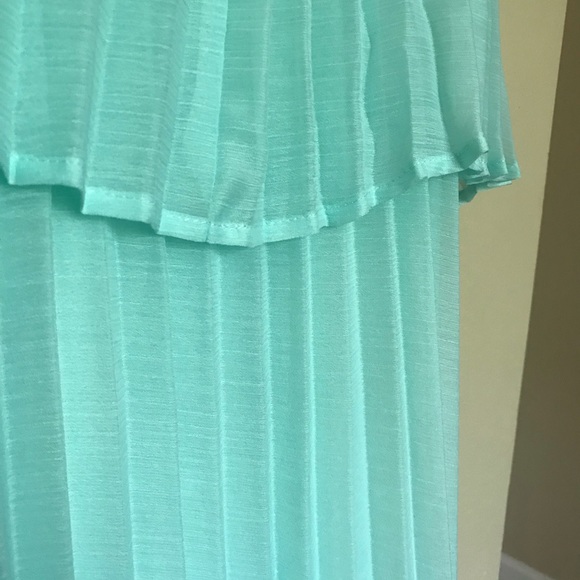 Bar III Mint Pleated Cocktail Dress - Picture 3 of 5